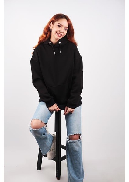Cosmos Canada Unisex Oversize Hoodie Siyah fiyatları
