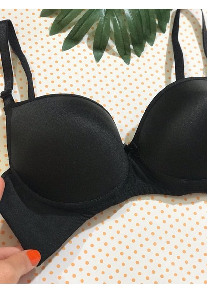 Kadın Siyah Kaplı Dolgusuz Tek Şık Sütyen fiyatları