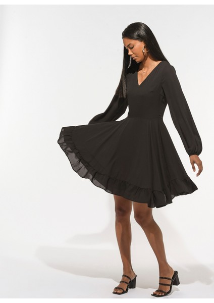 Siyah Kadın Elbise PFKSS22EL0013