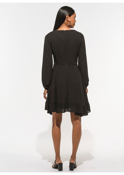 Siyah Kadın Elbise PFKSS22EL0013 indirimleri