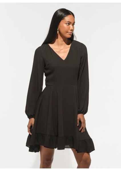 Siyah Kadın Elbise PFKSS22EL0013 modelleri