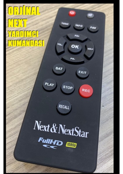 Orjinal Next Nextstar Hd Basit Kumanda Orjinal + Yedek Kumanda Basituk