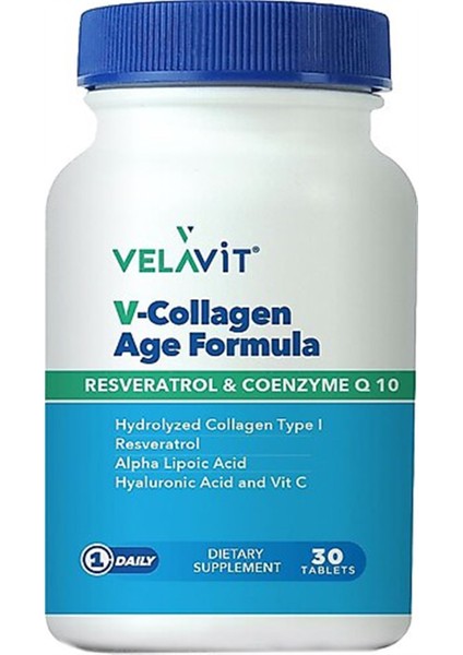 Dietary Supplement Velavit V-Collagen Age Formula 30 Tablet