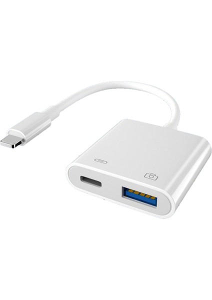 Apple iPhone & iPad Lightning USB Otg Şarj Dönüştürücü 2'in 1 Adaptör