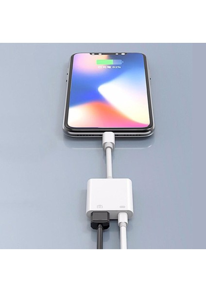 Apple iPhone & iPad Lightning USB Otg Şarj Dönüştürücü 2'in 1 Adaptör