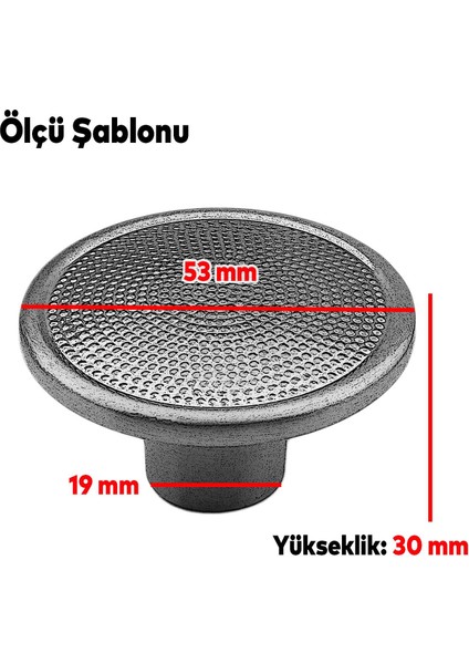 Düğme Çekmece Dolap Kapak Kulpu Kulbu Mat Krom Metal Kulp