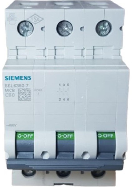 3X50A C/6ka W Otomatik Sigorta (4ADET) Sıemens