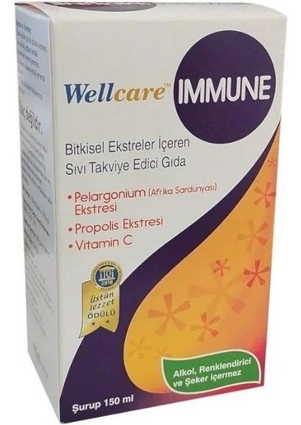 Immune Bitkisel Ekstreler Içeren Sıvı Takviye Edici Gıda 150ml