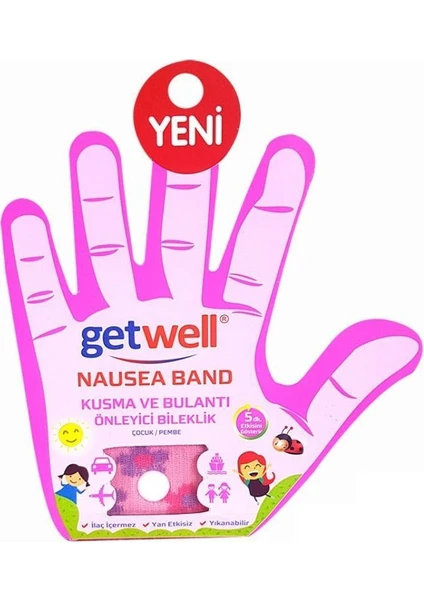 Nausea Pembe Çocuk Kusma Ve Bulantı Bileklik