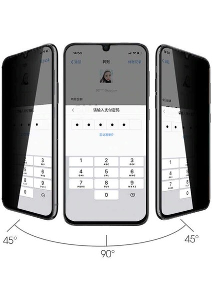 Oppo A54 Için Privacy 5d Davin Sert Ekran Koruyucu