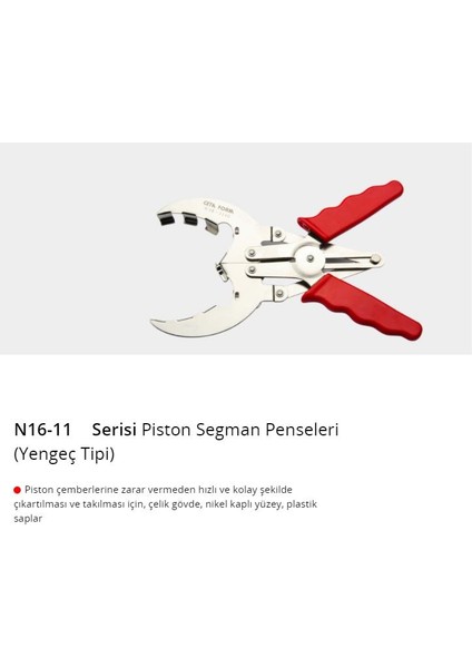 N16-1116 Piston Segman Pensesi 260MM (Yengeç Tipi)