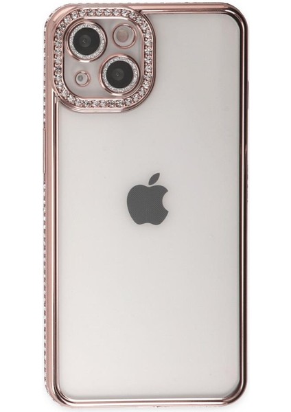 Apple iPhone 14 Kılıf Koruma Lensli Taşlı Dizayn Şeffaf Kapak fiyatları