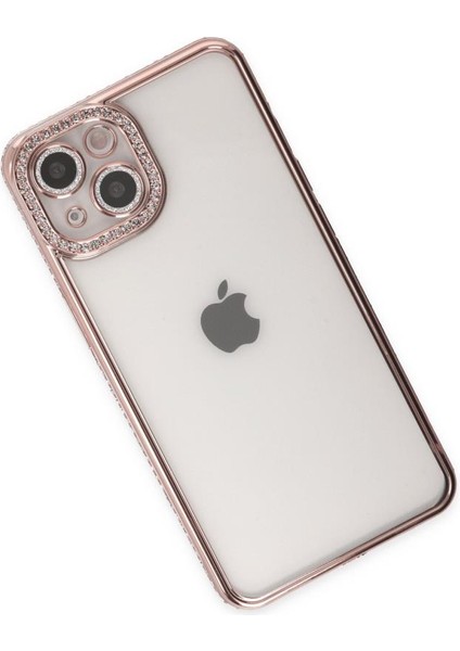 Apple iPhone 14 Kılıf Koruma Lensli Taşlı Dizayn Şeffaf Kapak modelleri