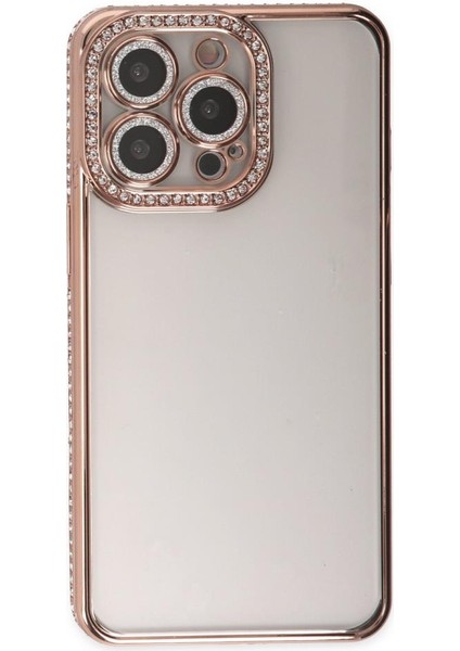 Apple iPhone 14 Pro Kılıf Koruma Lensli Taşlı Dizayn Şeffaf Kapak fiyatları