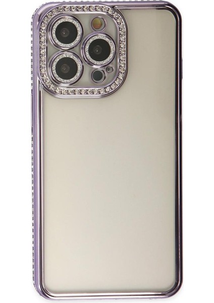 Apple iPhone 12 Pro Kılıf Koruma Lensli Taşlı Dizayn Şeffaf Kapak modelleri