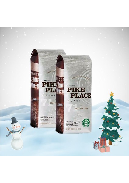 Yılbaşı Paketi Pike Place Roast Çekirdek Kahve 250 gr x 2