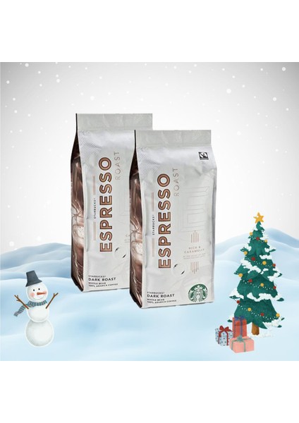 Yılbaşı Paketi Espresso Dark Roast Çekirdek Kahve 250 gr x 2