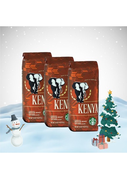 Yılbaşı Paketi Kenya Çekirdek Kahve 250 gr x 3