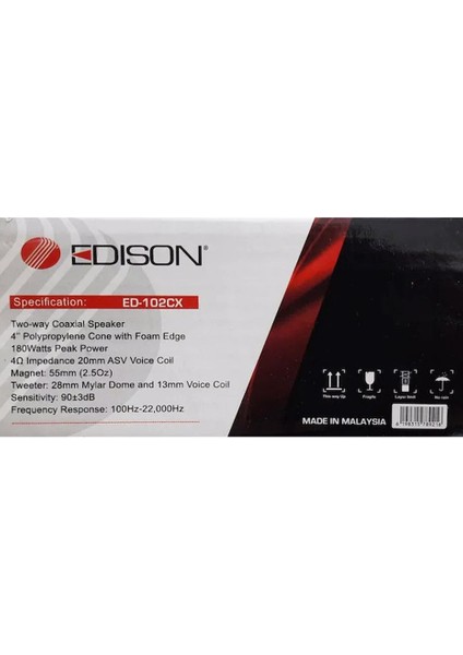 Edison Ed 102CX 10CM Hoparlör