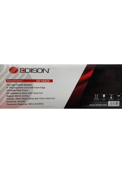Edison Ed 162CX 16CM Hoparlör