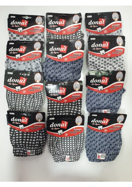 Erkek Desenli Karışık 12 Li Boxer