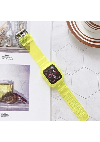 Apple Watch 9 8 7 6 5 4 Se Uyumlu 38-40-41 MM Ebatlar İçin Transparan Tank Kordon Kasa fiyatları