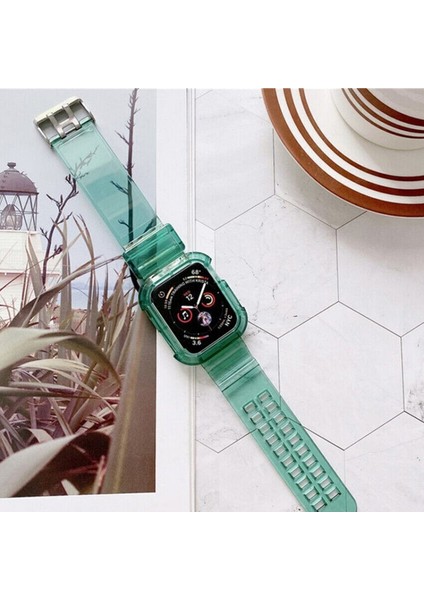 Apple Watch 9 8 7 6 5 4 Se Uyumlu 42-44-45 MM Ebatlar İçin Transparan Tank Kordon Kasa fiyatları