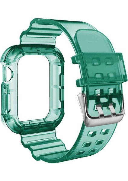 Apple Watch 9 8 7 6 5 4 Se Uyumlu 42-44-45 MM Ebatlar İçin Transparan Tank Kordon Kasa modelleri