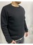 Estrella Erkek Siyah Basic Üç Iplik Kalın Sweatshirt 1