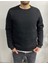 Estrella Erkek Siyah Basic Üç Iplik Kalın Sweatshirt 2