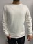 Estrella Erkek Basic Beyaz Üç Iplik Kalın Düz Renk Sweatshirt 1