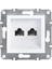 Sch Asfora Beyaz 2XRJ45CAT5E-UTP Cercevesız 1