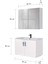 Asmira Banyo Dolabı - 82 cm - 2'li Set - MdfLam Kapak Beyaz 5