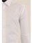 Uzun Kol Slim Fit Damatlık Beyaz Gömlek 3