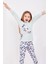 2960 Leopard Kız Çocuk Uzun Kol Pijama Takım 1
