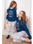 2917 My Favorite Color Is Northern Nights Lacivert Kadın Uzun Kol Pijama Takım 2