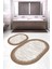 Dijital Baskılı Kaymaz Taban Yıkanabilir Oval 2'li Klozet Takımı Banyo Paspası NOKZ-HT-510 1