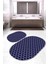 Dijital Baskılı Kaymaz Taban Yıkanabilir Oval 2'li Klozet Takımı Banyo Paspası NOKZ-HT-555 1