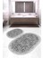 Dijital Baskılı Kaymaz Taban Yıkanabilir Oval 2'li Klozet Takımı Banyo Paspası NOKZ-HT-182 1