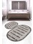 Dijital Baskılı Kaymaz Taban Yıkanabilir Oval 2'li Klozet Takımı Banyo Paspası NOKZ-SD-1015 1
