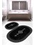 Dijital Baskılı Kaymaz Taban Yıkanabilir Oval 2'li Klozet Takımı Banyo Paspası NOKZ-SD-1108 1