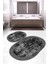 Dijital Baskılı Kaymaz Taban Yıkanabilir Oval 2'li Klozet Takımı Banyo Paspası NOKZ-SD-1105 1
