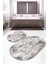 Dijital Baskılı Kaymaz Taban Yıkanabilir Oval 2'li Klozet Takımı Banyo Paspası NOKZ-HT-133 1
