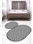 Dijital Baskılı Kaymaz Taban Yıkanabilir Oval 2'li Klozet Takımı Banyo Paspası NOKZ-HT-548 1