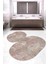 Dijital Baskılı Kaymaz Taban Yıkanabilir Oval 2'li Klozet Takımı Banyo Paspası NOKZ-HT-136 1