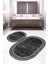 Dijital Baskılı Kaymaz Taban Yıkanabilir Oval 2'li Klozet Takımı Banyo Paspası NOKZ-HT-238 1