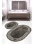 Dijital Baskılı Kaymaz Taban Yıkanabilir Oval 2'li Klozet Takımı Banyo Paspası NOKZ-HY-1337 1