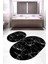 Dijital Baskılı Kaymaz Taban Yıkanabilir Oval 2'li Klozet Takımı Banyo Paspası NOKZ-HT-415 1