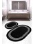 Dijital Baskılı Kaymaz Taban Yıkanabilir Oval 2'li Klozet Takımı Banyo Paspası NOKZ-SD-1079 1