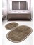 Dijital Baskılı Kaymaz Taban Yıkanabilir Oval 2'li Klozet Takımı Banyo Paspası NOKZ-SD-244 1